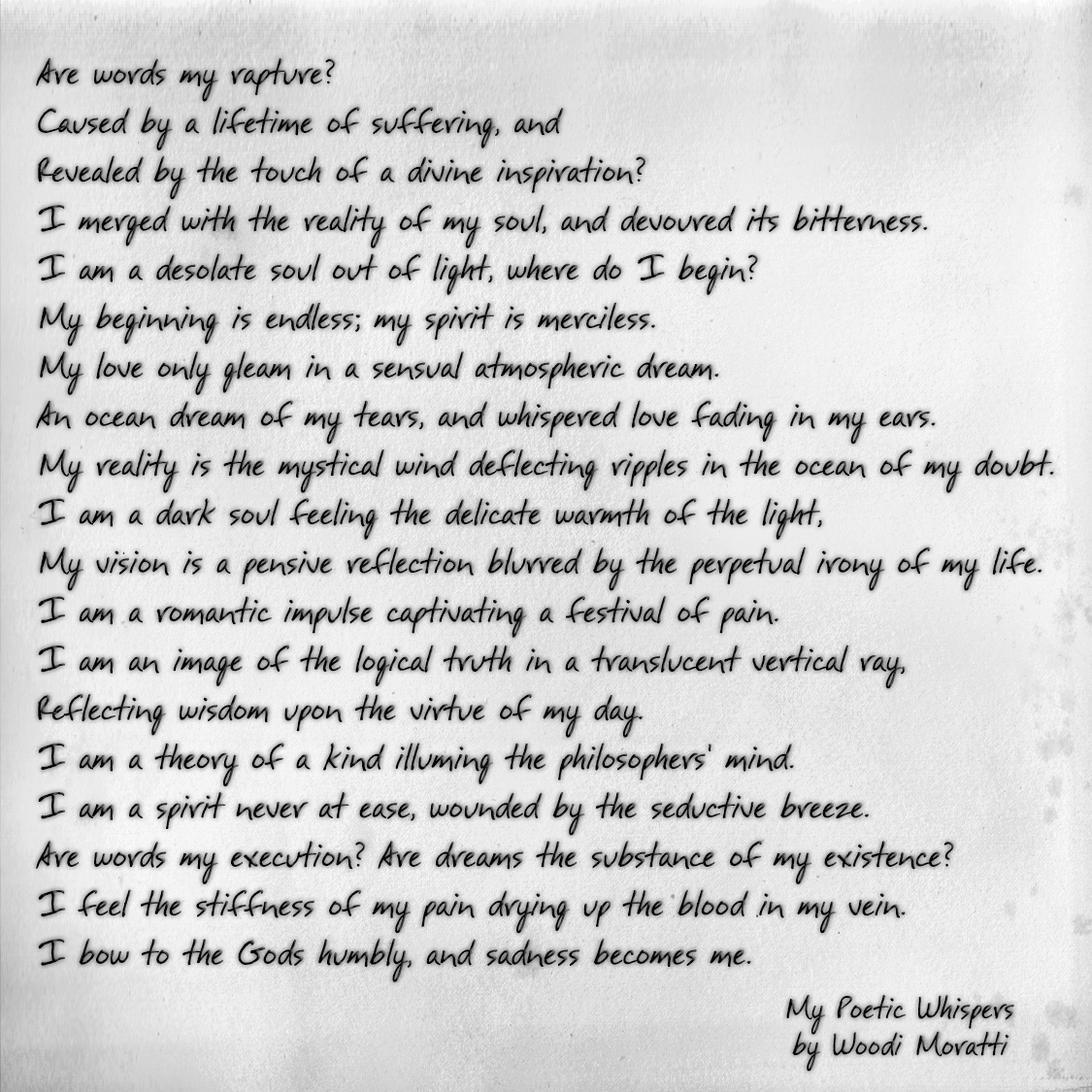 Are words my rapture