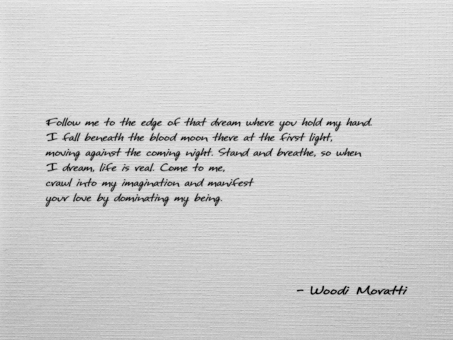 Follow me to the edge of that dream