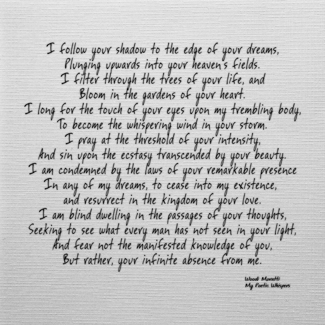 I follow your shadow